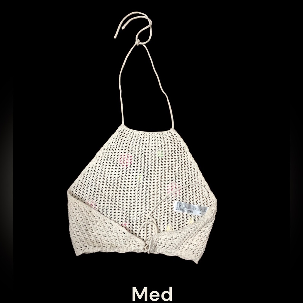 Bershka Crochet Halter Top Med - Picture 2 of 5